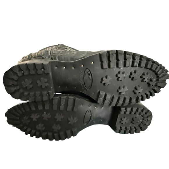 El Presidente Gold Cowboy Professional Black Crocodile Motorcycle Boot Men 13 main image 5